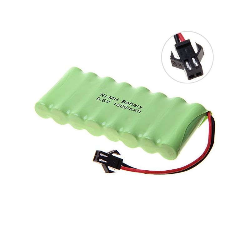 9,6 V AA 1800 mAh Ni-MH-Akku mit SM-Stecker