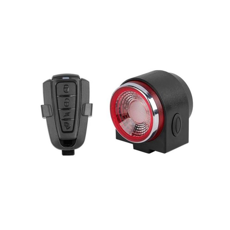ANTUSI A8 Rennrad Diebstahlwarnschloss Automatische Bremse Radfahren Rücklicht Fernbedienung Fahrrad Rücklicht MTB Drahtlose Glocke