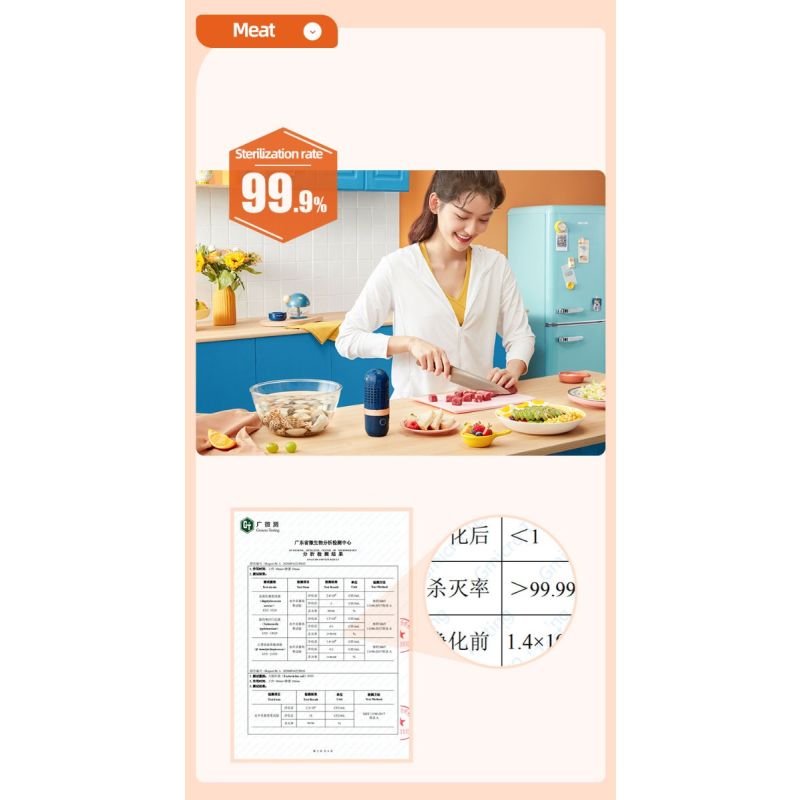Donlim Desinfektionsmittel Gemüse Spülmaschine Waschkapseln Gemüsewaschmaschinen Ozonisator Obstreiniger Lebensmitteldesinfektion Reiniger