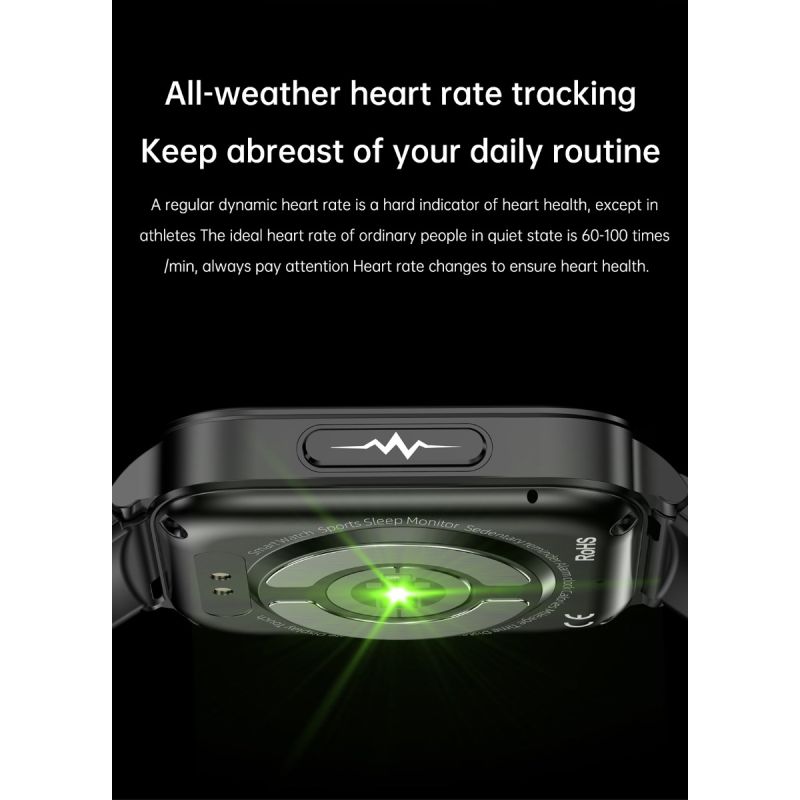 ET540 Blutzucker EKG Körpertemperatur Blutdruck Blutsauerstoff Herzfrequenz Bluetooth-Anruf Smartwatch Fitness Tracker