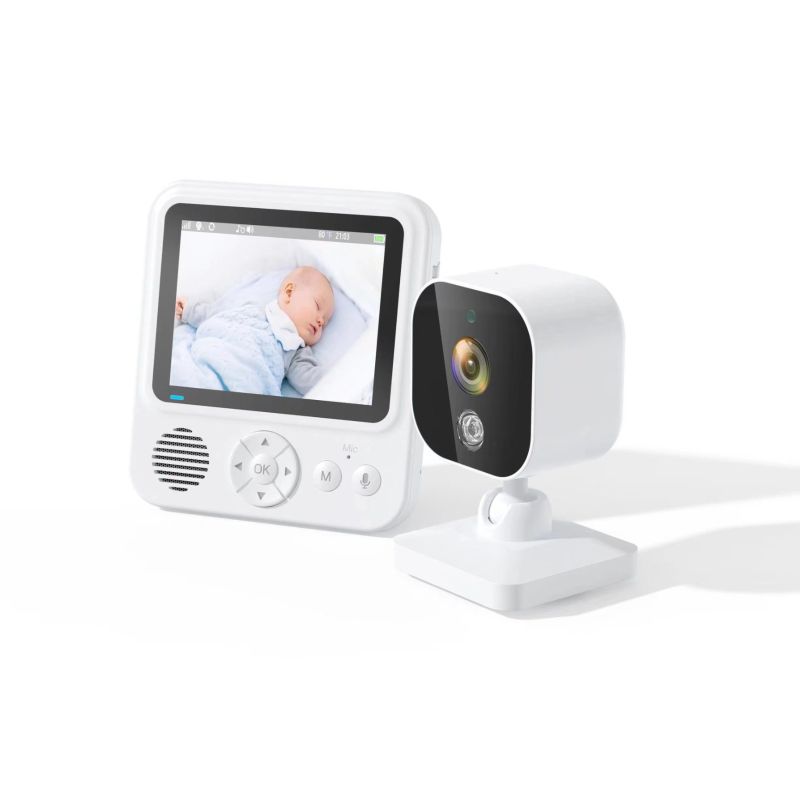 AMB900 2,8 Zoll Video-Babyphone 720P mit 4-fachem Zoom, Babykamera, Gegensprechanlage, Babyphone, Nachtsicht, IPS-Bildschirm, Babe Nanny Monitor