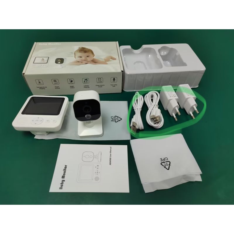 AMB900 2,8 Zoll Video-Babyphone 720P mit 4-fachem Zoom, Babykamera, Gegensprechanlage, Babyphone, Nachtsicht, IPS-Bildschirm, Babe Nanny Monitor