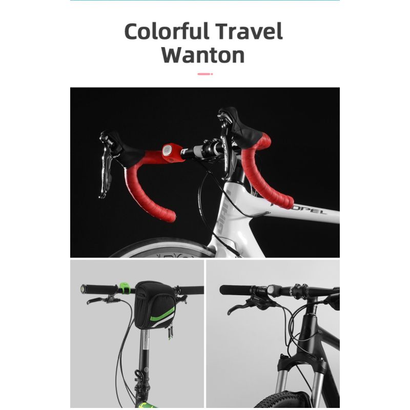 ROCKBROS Elektrische Fahrradklingel 90 dB Horn Regenfest MTB Fahrradlenker Silikagel Shell Ring Fahrradklingel Fahrradzubehör