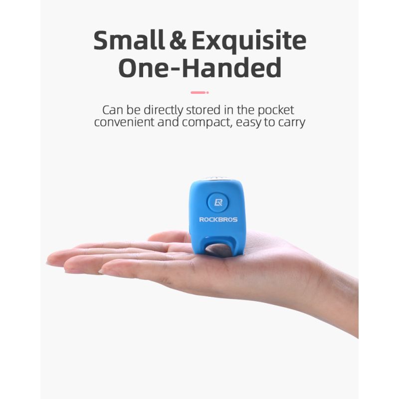 ROCKBROS Elektrische Fahrradklingel 90 dB Horn Regenfest MTB Fahrradlenker Silikagel Shell Ring Fahrradklingel Fahrradzubehör