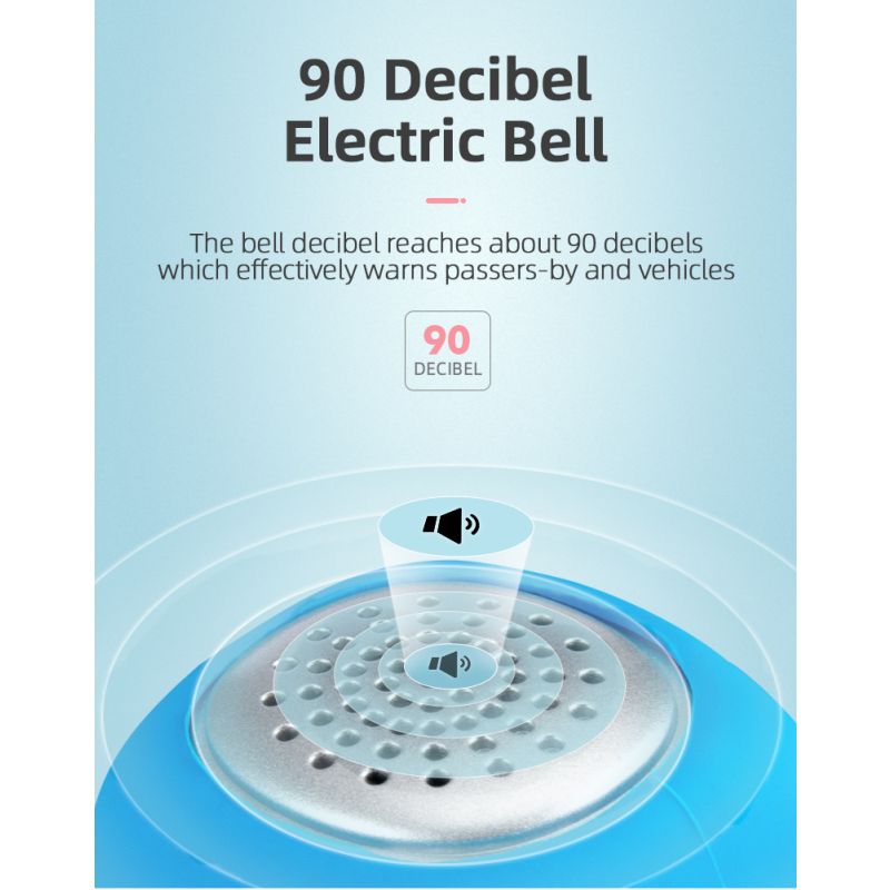 ROCKBROS Elektrische Fahrradklingel 90 dB Horn Regenfest MTB Fahrradlenker Silikagel Shell Ring Fahrradklingel Fahrradzubehör