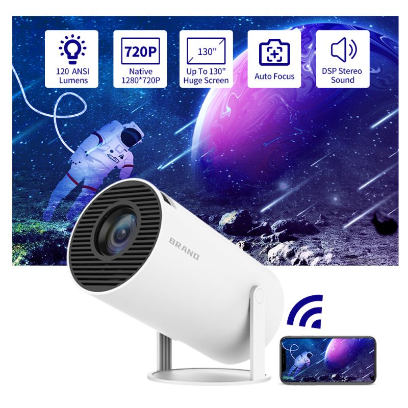 HY300 Projektor Android Wifi Smart Tragbare Projektor 1280 720P Full HD Büro Heimkino Video Mini Projektor