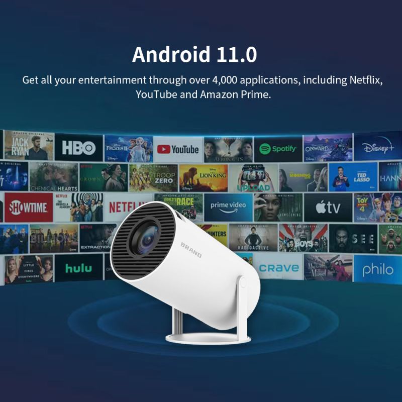 HY300 Projektor Android Wifi Smart Tragbare Projektor 1280 720P Full HD Büro Heimkino Video Mini Projektor