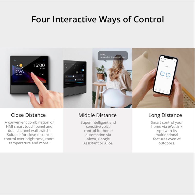 SONOFF NSPanel WiFi Scene Smart Switch EU/US Smart Home All-in-One-Steuerung Touchscreen über Ewelink über Alexa Google Home Alice