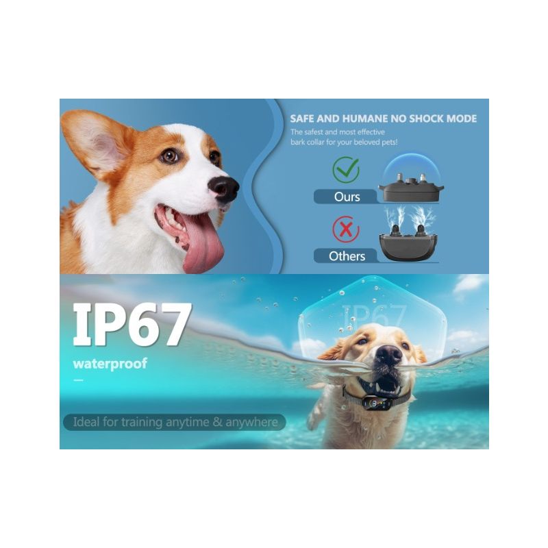 Anti-Bell-Gerät für Hunde, klein, intelligent, elektrisch, Ultraschall, Hundetrainingshalsband, Hund hört auf zu bellen