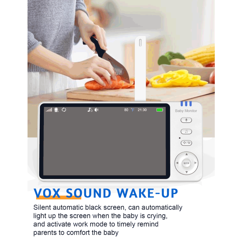 ABM501 Video Baby Monitor 2,4G Wireless mit 5,0 Zoll LCD 2 Weg Audio Sprechen Nachtsicht Überwachung Sicherheit Kamera babysitter
