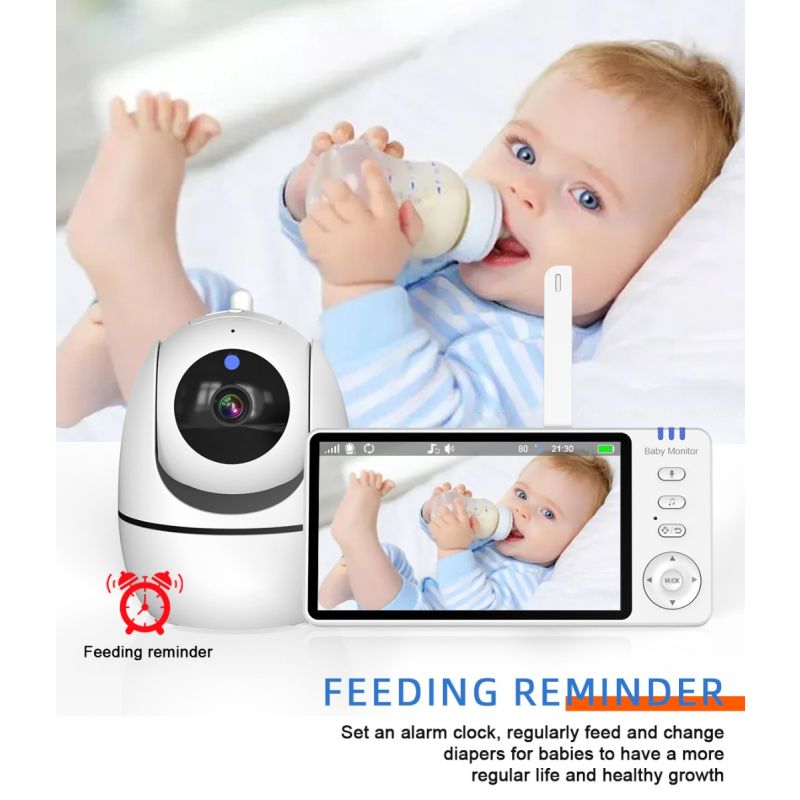ABM501 Video Baby Monitor 2,4G Wireless mit 5,0 Zoll LCD 2 Weg Audio Sprechen Nachtsicht Überwachung Sicherheit Kamera babysitter