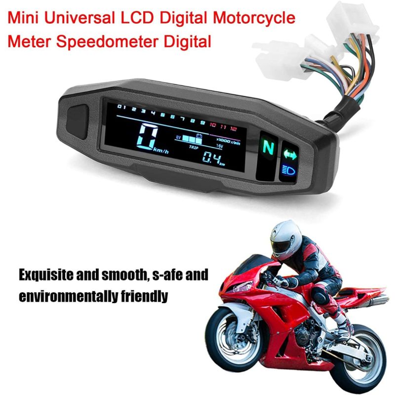 Universal RPM Motorrad Tacho Meter Digital Kilometerzähler Instrument Sensor Set Motorrad Drehzahlmesser