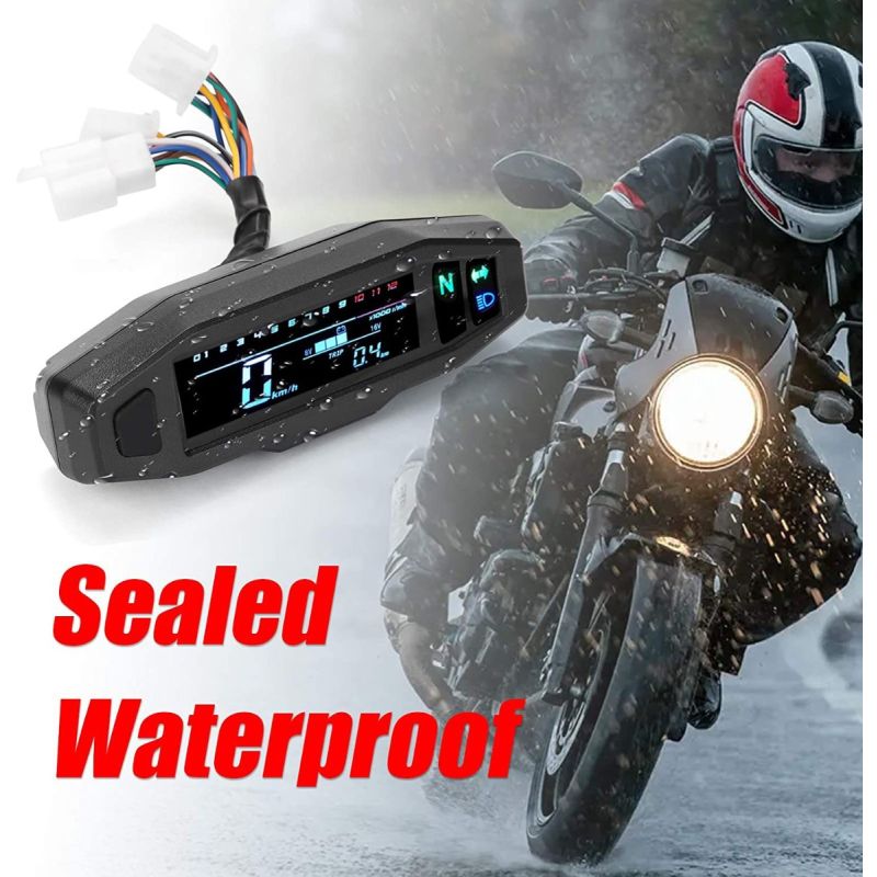 Universal RPM Motorrad Tacho Meter Digital Kilometerzähler Instrument Sensor Set Motorrad Drehzahlmesser