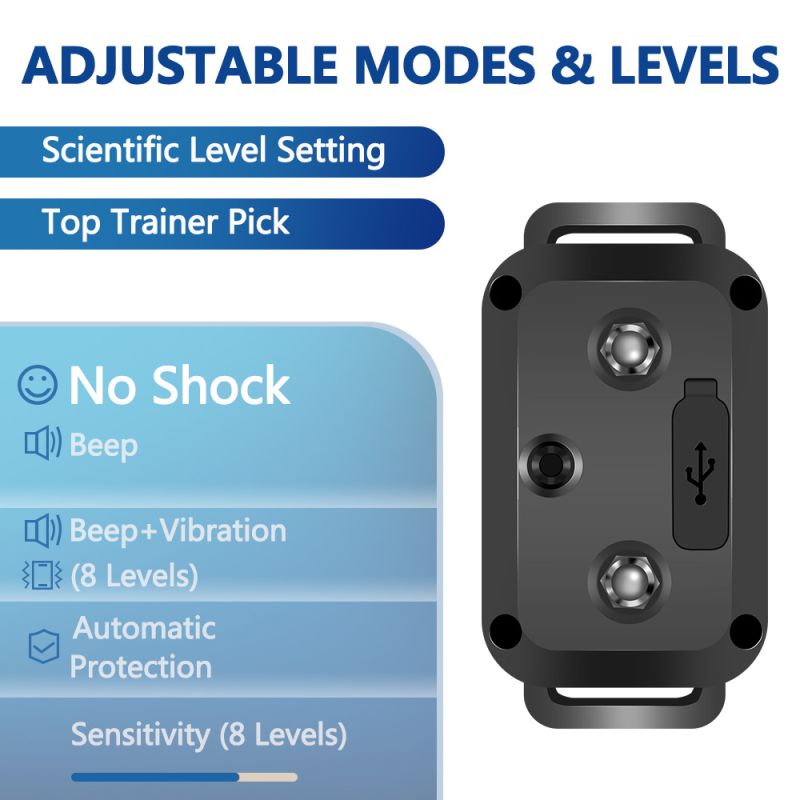 Intelligentes automatisches Antibell-Hundehalsband, wasserdichtes Halsband, wiederaufladbarer Rindenstopper, Hund hört auf zu bellen