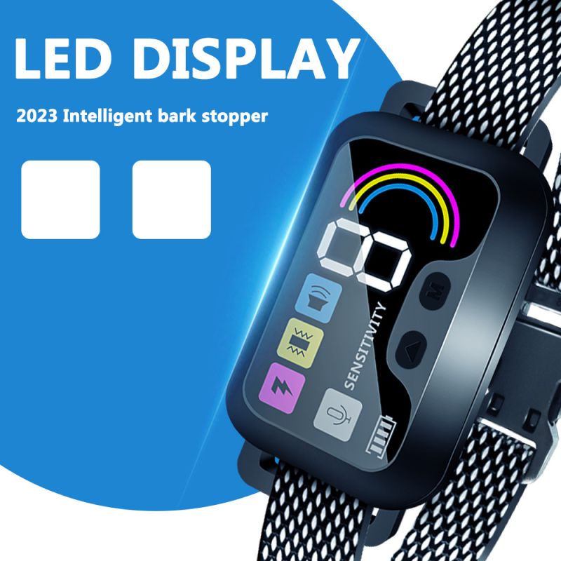 Intelligentes automatisches Antibell-Hundehalsband, wasserdichtes Halsband, wiederaufladbarer Rindenstopper, Hund hört auf zu bellen