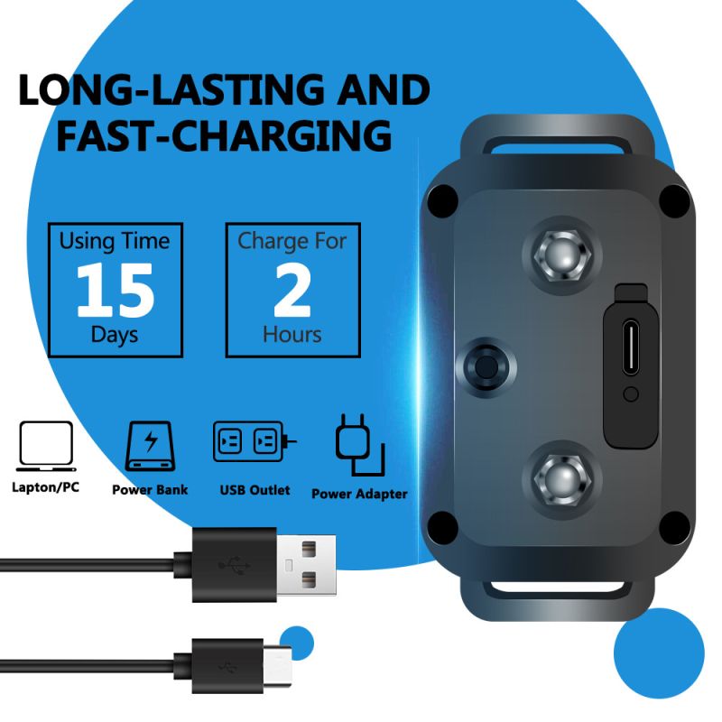 Intelligentes automatisches Antibell-Hundehalsband, wasserdichtes Halsband, wiederaufladbarer Rindenstopper, Hund hört auf zu bellen