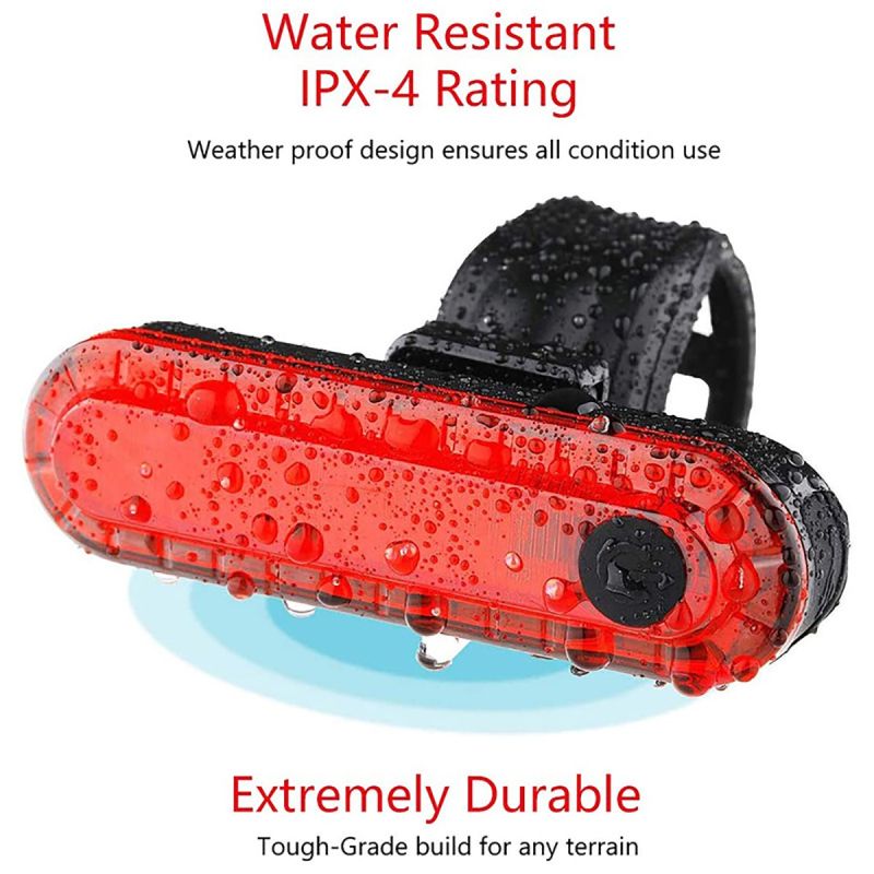 Fahrradrücklicht USB wiederaufladbare rote ultrahelle Rücklichter passen auf jedes Fahrrad/Helm