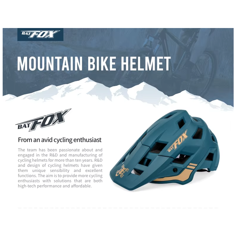 BATFOX Fahrradhelm, Mountainbike-Helm, Helme für Männer, Frauen, Erwachsene, Jugendliche