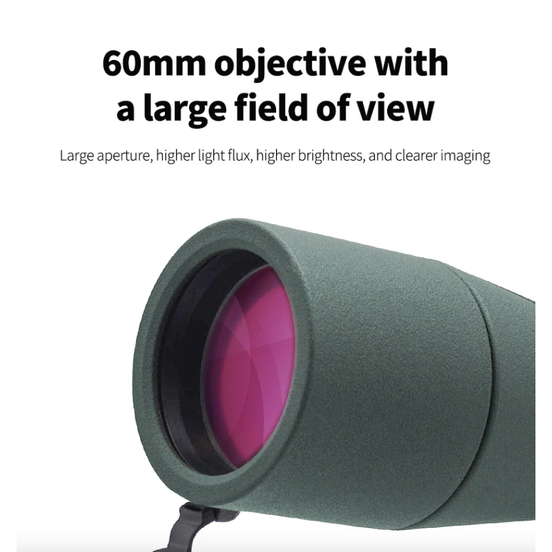 25-75x60 Zoom Spektiv ED Objektiv Leistungsstarke Monokulare Bak4 Prism Teleskop Für Outdoor Camping Vogelbeobachtung