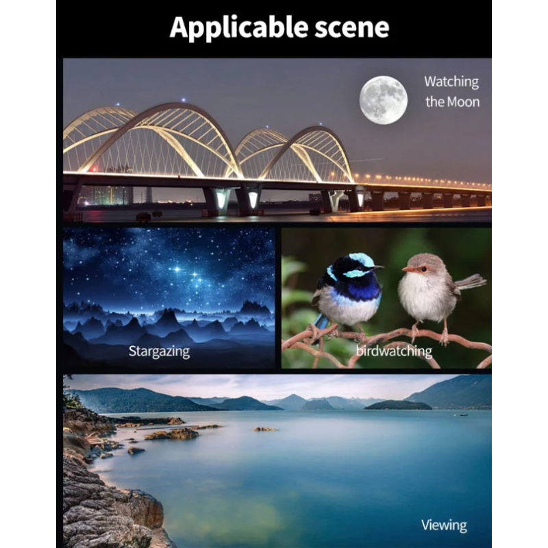 25-75x60 Zoom Spektiv ED Objektiv Leistungsstarke Monokulare Bak4 Prism Teleskop Für Outdoor Camping Vogelbeobachtung