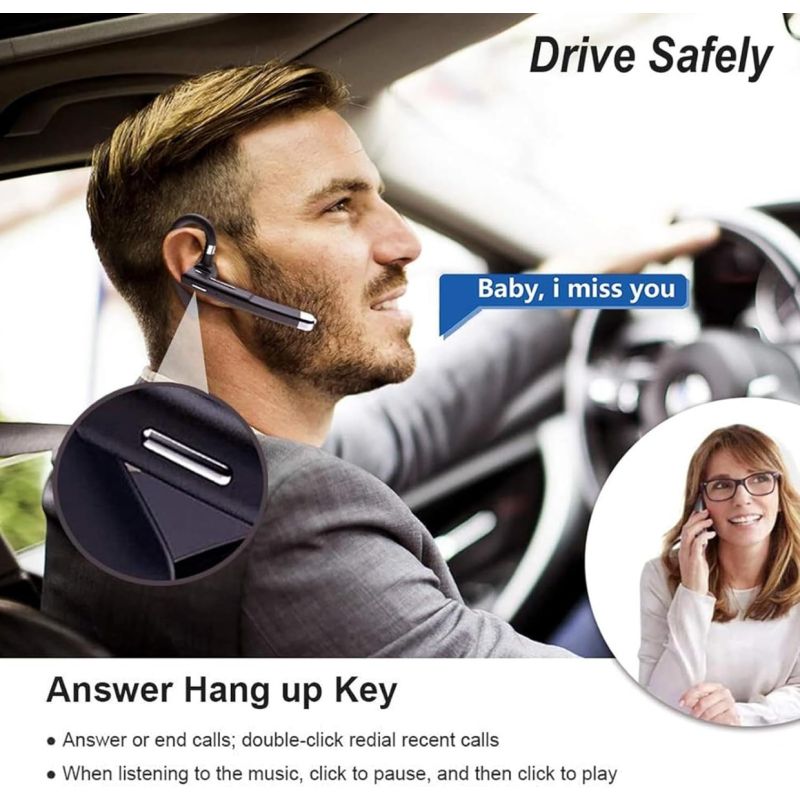 Kabelloses Headset Business-Ohrhörer Eingebautes Mikrofon Kopfhörer mit Geräuschunterdrückung 5.3 Freisprecheinrichtung Sport-Kopfhörer