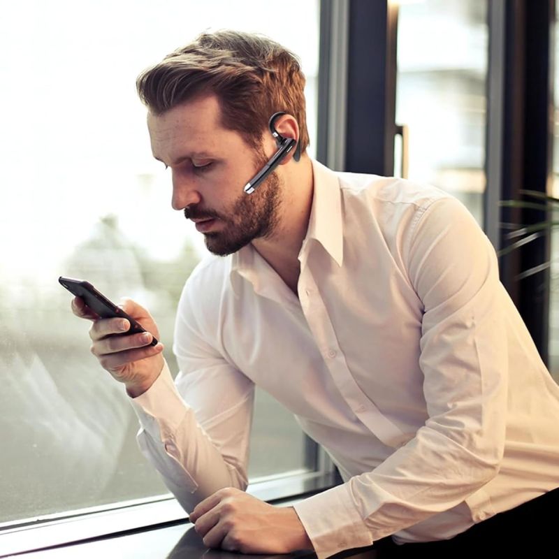 Kabelloses Headset Business-Ohrhörer Eingebautes Mikrofon Kopfhörer mit Geräuschunterdrückung 5.3 Freisprecheinrichtung Sport-Kopfhörer