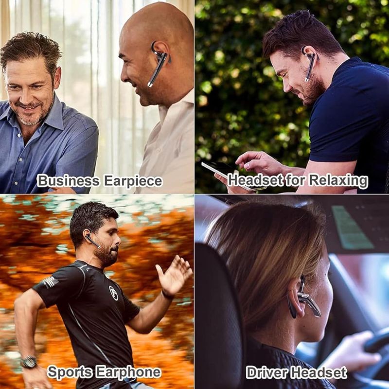 Kabelloses Headset Business-Ohrhörer Eingebautes Mikrofon Kopfhörer mit Geräuschunterdrückung 5.3 Freisprecheinrichtung Sport-Kopfhörer