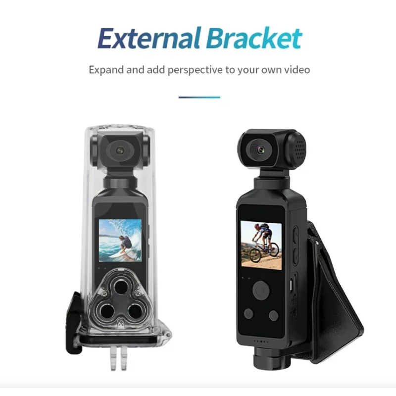 4K Ultra HD Pocket Action Camera 270° Rotatable Vlog Wifi Mini Sports Cam Helmet Travel Bicycle Driver Recorder