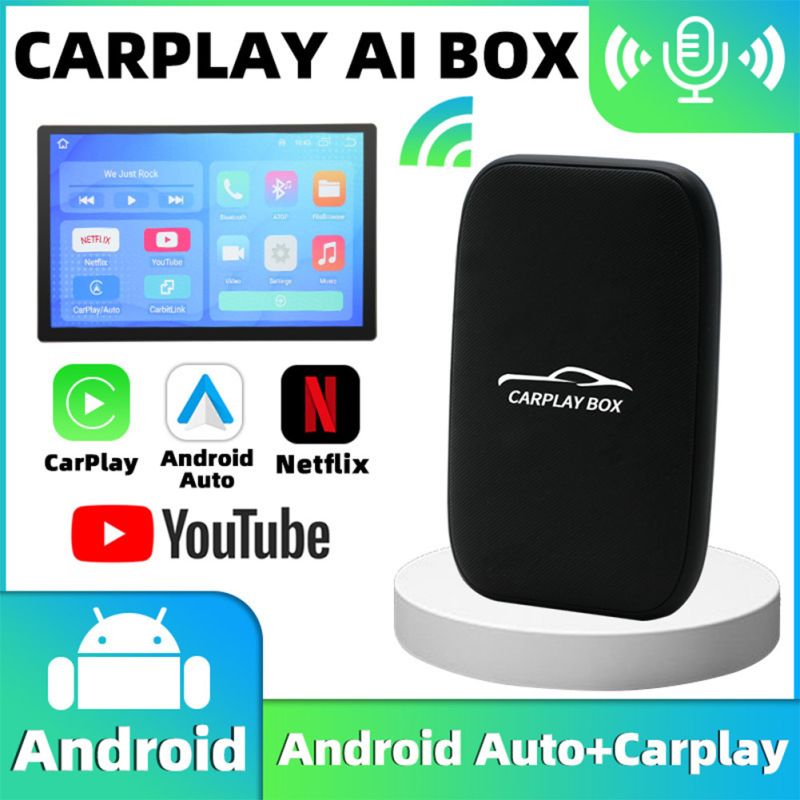 Carplay Box Wireless Android Auto Adapter für Netflix YouTube Universal Multimedia Video Box Bluetooth Auto Zubehör