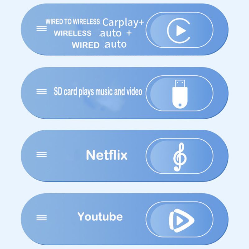 Carplay Box Wireless Android Auto Adapter für Netflix YouTube Universal Multimedia Video Box Bluetooth Auto Zubehör