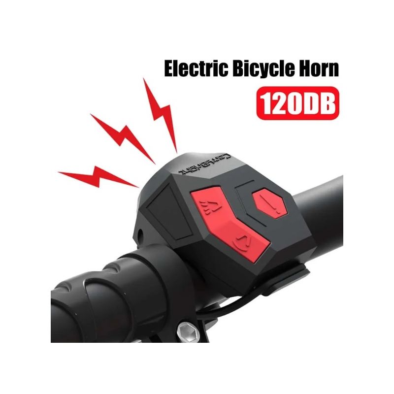 CarryBright CBH3 USB wiederaufladbare elektrische Fahrradklingelhupe 120 dB laute Hupe Mountain Road Radfahren Anti-Diebstahl-Alarmhupe
