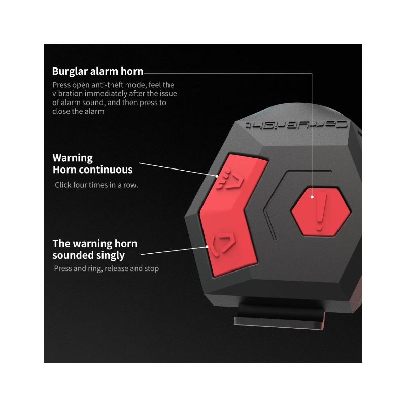 CarryBright CBH3 USB wiederaufladbare elektrische Fahrradklingelhupe 120 dB laute Hupe Mountain Road Radfahren Anti-Diebstahl-Alarmhupe