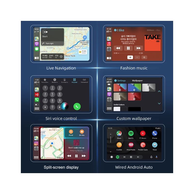 CarlinKit USB verkabelt/kabellos CarPlay Dongle verkabelt/kabellos Android Auto AI Box Mirrorlink BT Auto Connect für Android Autoradio