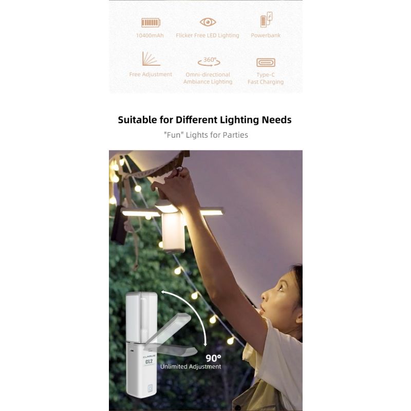 Klarus CL2 750 Lumen Freefolding Augenschonendes Campinglicht Ambientelicht/Schreibtischlampe/Taschenlampe