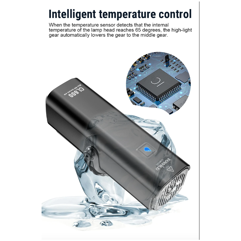 TOWILD CL600 Fahrradlicht Frontlampe USB wiederaufladbare LED 2000mAh Fahrradlicht wasserdichter Scheinwerfer Fahrradzubehör