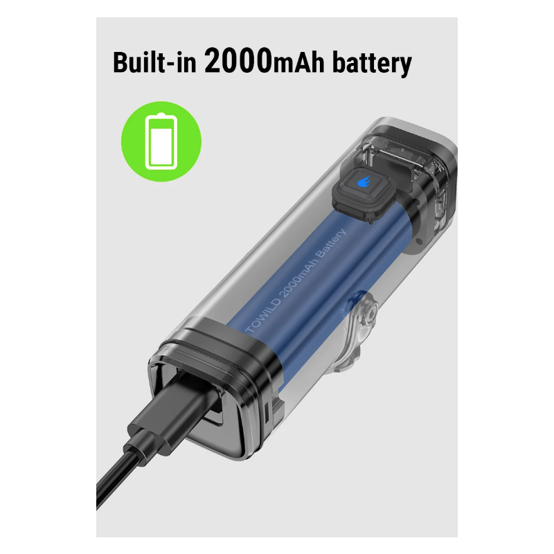 TOWILD CL600 Fahrradlicht Frontlampe USB wiederaufladbare LED 2000mAh Fahrradlicht wasserdichter Scheinwerfer Fahrradzubehör