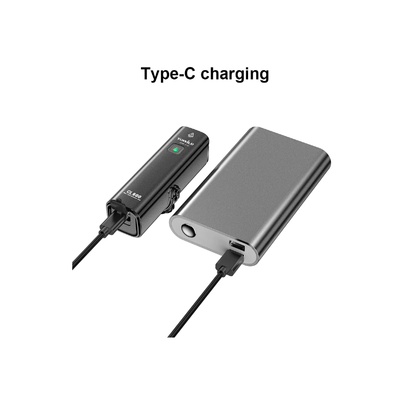 TOWILD CL600 Fahrradlicht Frontlampe USB wiederaufladbare LED 2000mAh Fahrradlicht wasserdichter Scheinwerfer Fahrradzubehör