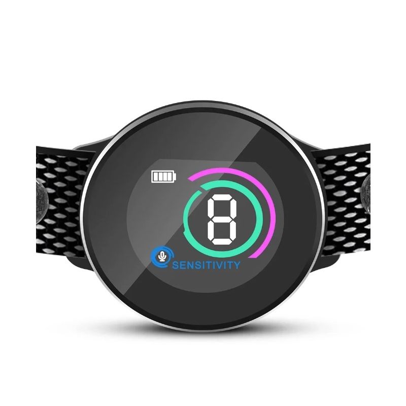 Intelligentes automatisches Anti-Bell-Hundehalsband, wiederaufladbarer Rindenstopper, Hund hört auf zu bellen