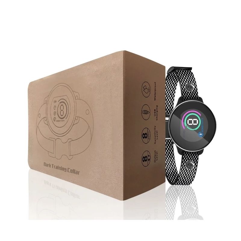 Intelligentes automatisches Anti-Bell-Hundehalsband, wiederaufladbarer Rindenstopper, Hund hört auf zu bellen