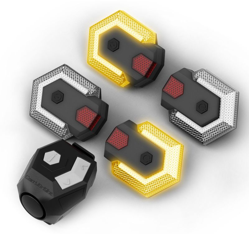 CarryBright CBX4 Fahrrad-Blinkerlicht mit Hupe, wasserdichtes Fahrrad-Vorder-Rücklicht, Sicherheitswarnlicht, intelligente kabellose Fernbedienung