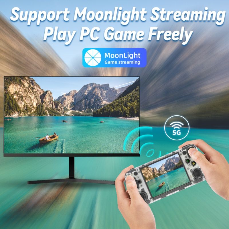 ANBERNIC RG35XX H Handheld-Spielekonsole Linux H700 Retro-Videoplayer 5000 klassische Spiele unterstützen drahtlose/kabelgebundene Controller WIFI