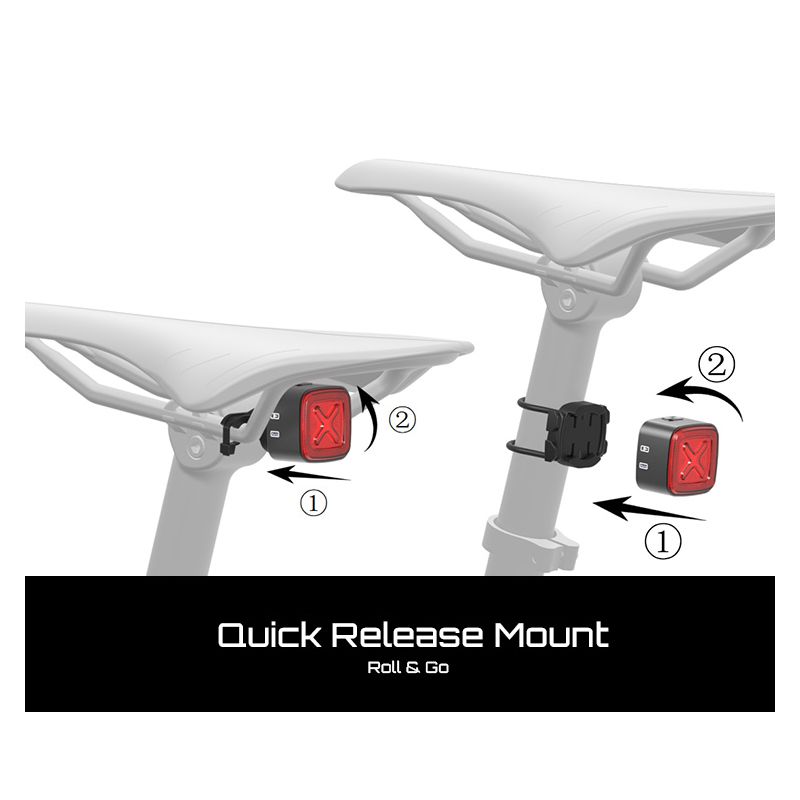 Enfitnix Cubelite III Smart Rücklicht Fahrradbremswarnlicht Ultrahelles Rücklicht USB-Lade-LED-Nachtwarnlicht