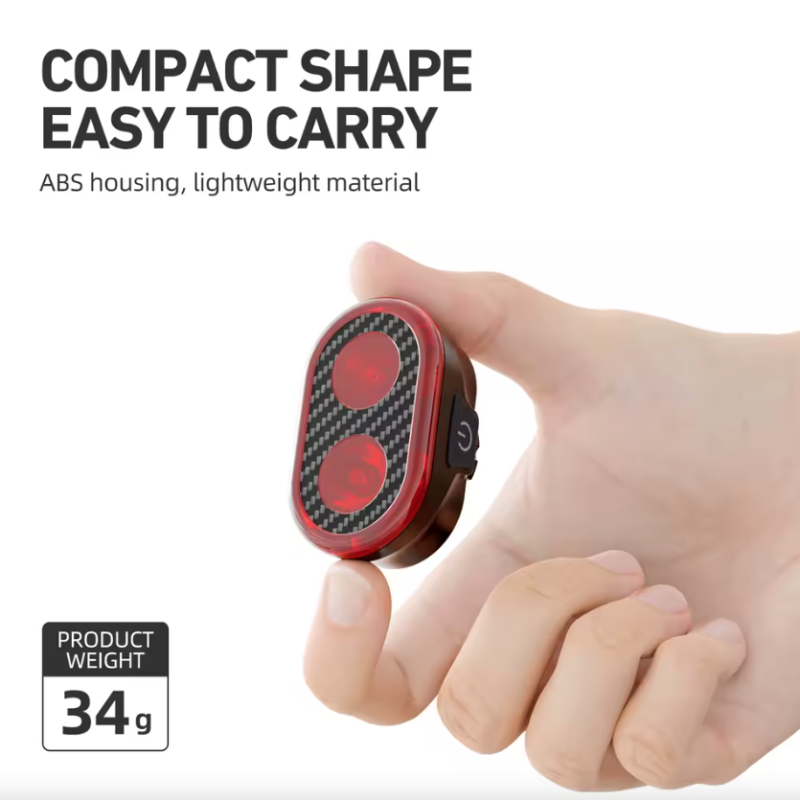 CYCLAMI CY200 Fahrrad-Rücklicht mit intelligenter Bremserkennung, Fahrradrücklicht, LED-Fahrradscheinwerfer, Frontlicht, Fahrradzubehör