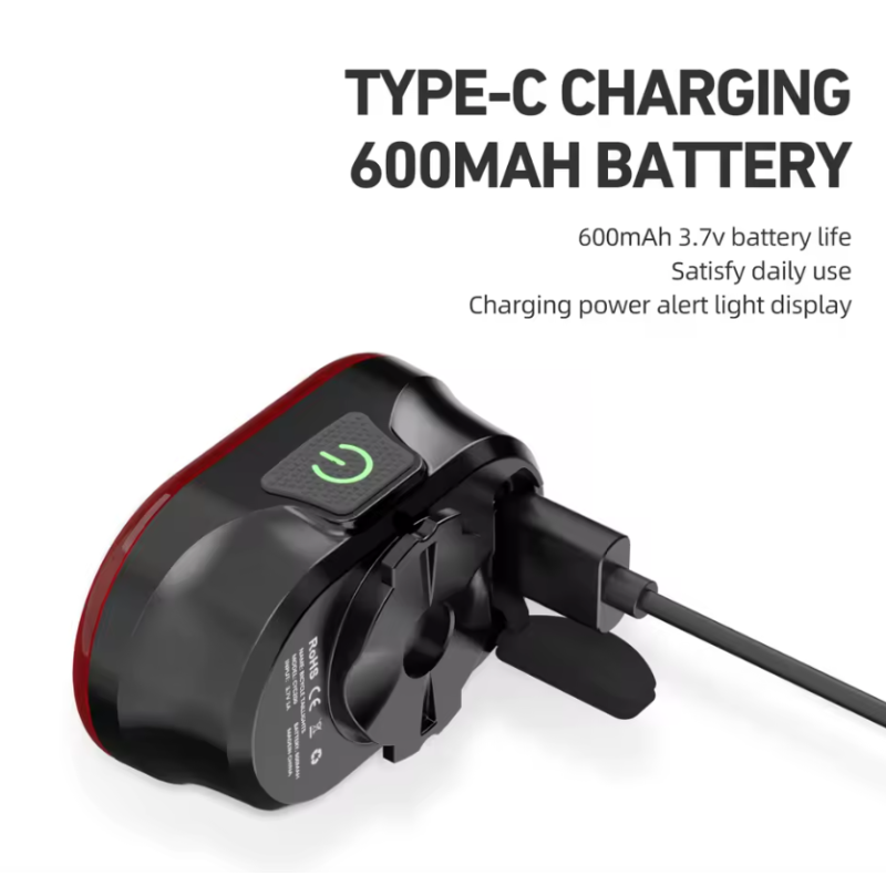 CYCLAMI CY200 Fahrrad-Rücklicht mit intelligenter Bremserkennung, Fahrradrücklicht, LED-Fahrradscheinwerfer, Frontlicht, Fahrradzubehör