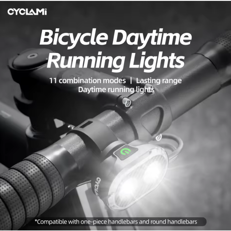 CYCLAMI CY200 Fahrrad-Rücklicht mit intelligenter Bremserkennung, Fahrradrücklicht, LED-Fahrradscheinwerfer, Frontlicht, Fahrradzubehör