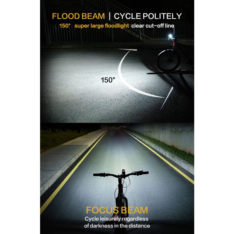 TOWILD DLite 1800 USB wiederaufladbare Fahrradlicht-Frontlampe LED 21700 5000 mAh Fahrradlicht Wasserdichter Fahrradscheinwerfer