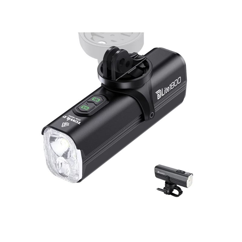 TOWILD DLite 1800 USB wiederaufladbare Fahrradlicht-Frontlampe LED 21700 5000 mAh Fahrradlicht Wasserdichter Fahrradscheinwerfer