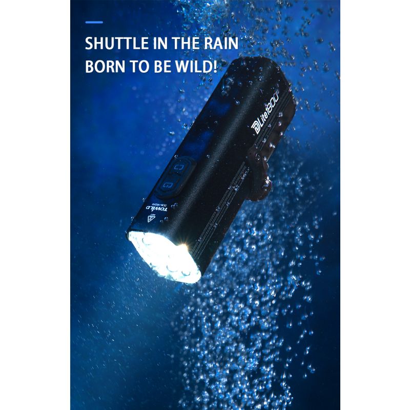 TOWILD DLite 1800 USB wiederaufladbare Fahrradlicht-Frontlampe LED 21700 5000 mAh Fahrradlicht Wasserdichter Fahrradscheinwerfer