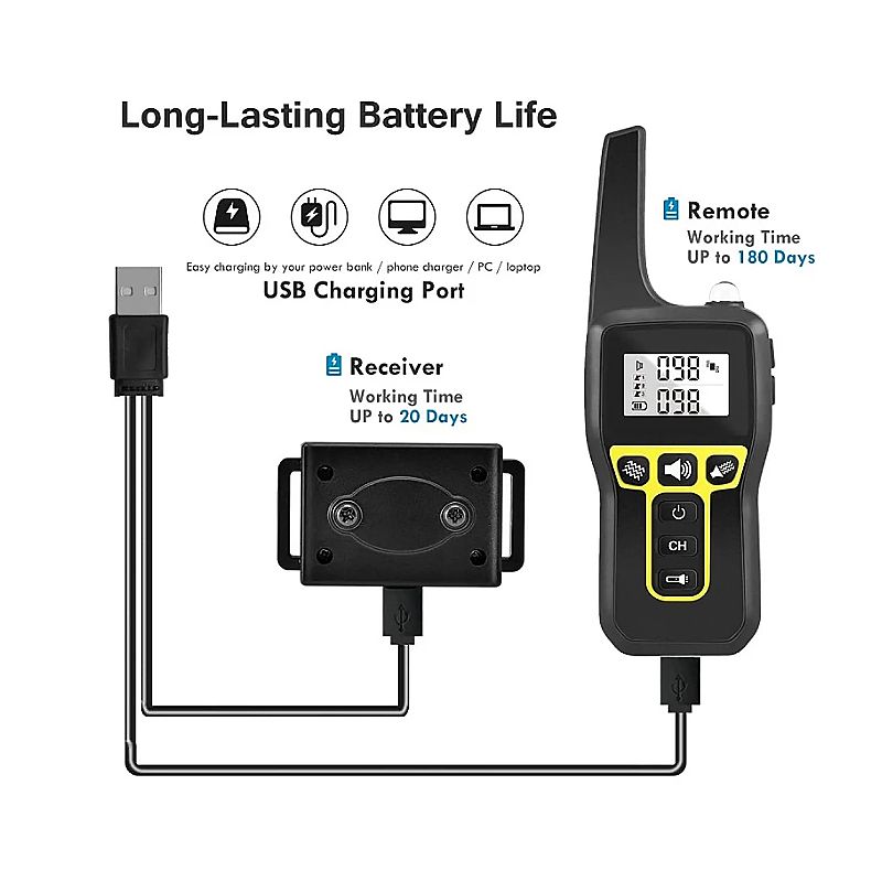 1000m Elektrische Hund Ausbildung Kragen Fernbedienung Ausbildung Kragen Für Haustier Wiederaufladbare Hund Antibell Stoppen Schock Kragen