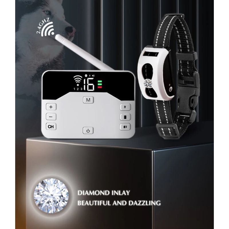 Drahtloses elektronisches Hundezaunsystem und ferngesteuertes Trainingshalsband, Piepton, Stoßvibration und Eindämmung von Haustieren für Welpen aller Größen